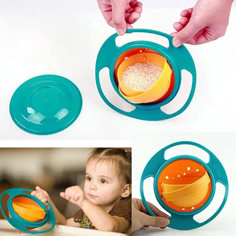 Rotate Spill-Proof  Rotary Balance Bowl