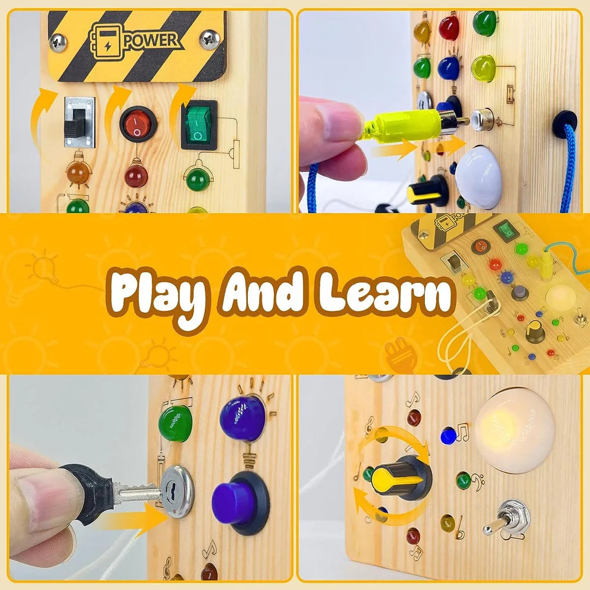 Montessori Busy Board Sensory Game