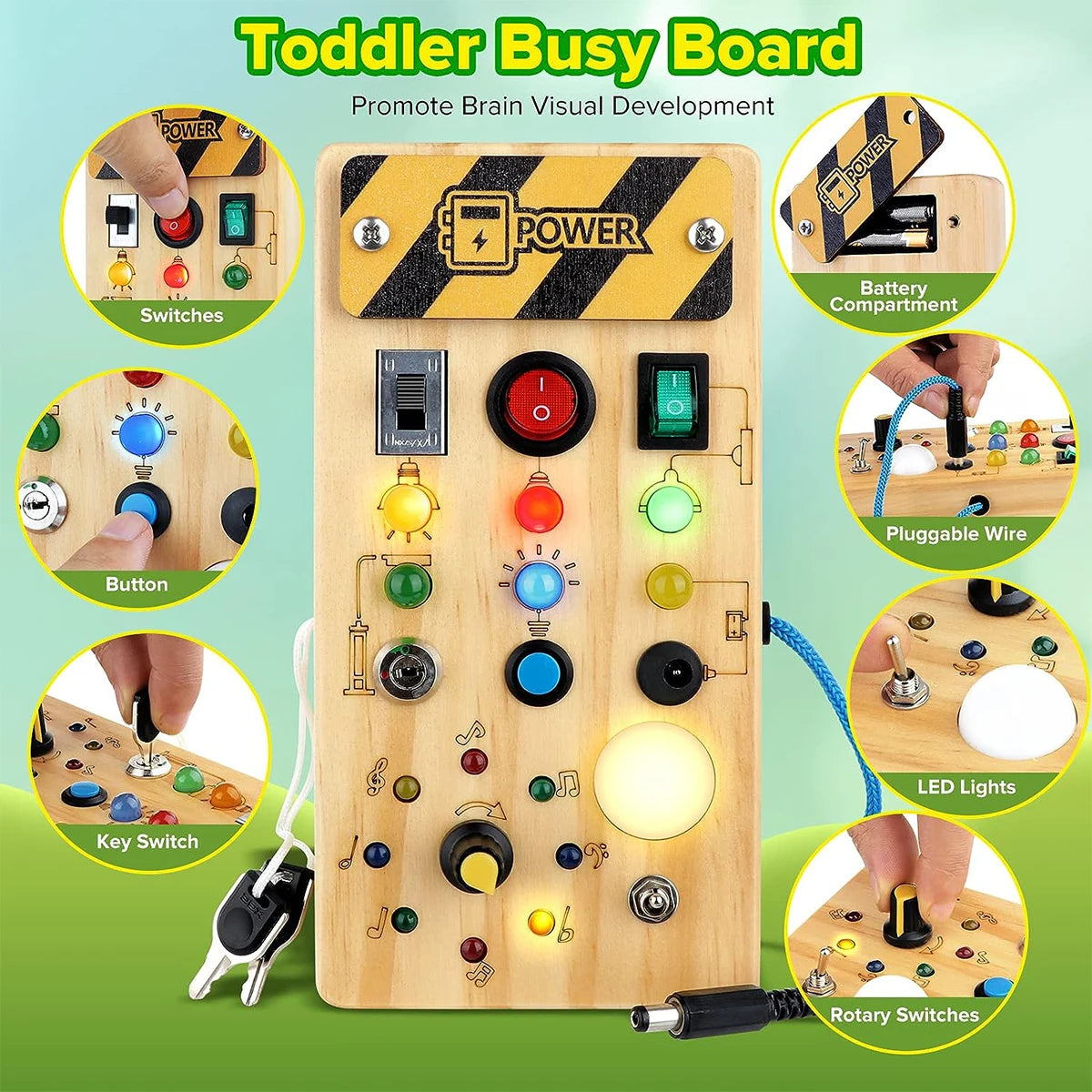 Montessori Busy Board Sensory Game