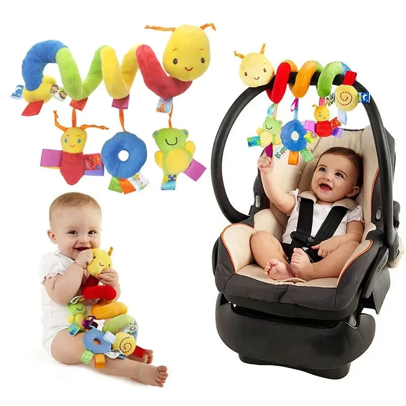 Hanging Spiral Rattle Toys for Crib, Stroller & Car Seat