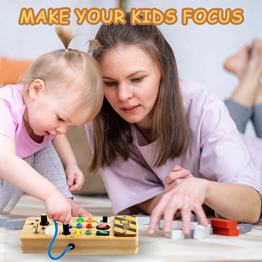 Montessori Busy Board Sensory Game