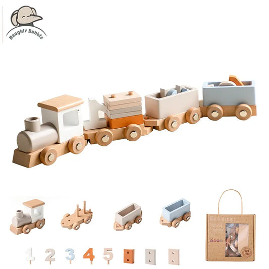 Montessori Wooden Train Set