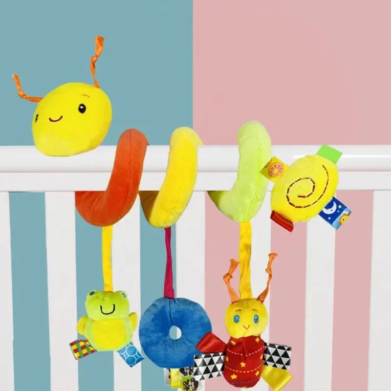 Hanging Spiral Rattle Toys for Crib, Stroller & Car Seat