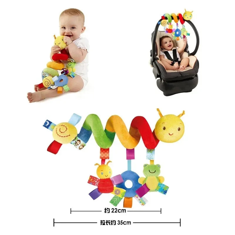 Hanging Spiral Rattle Toys for Crib, Stroller & Car Seat