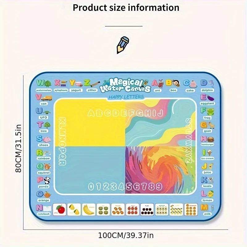 Magic Water Drawing Mat with Reusable Pens